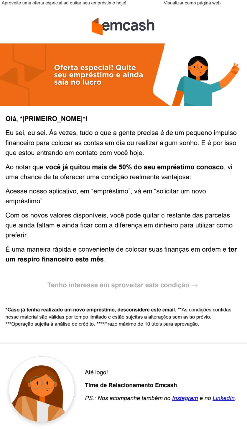 E-mail marketing Emcash Fintech — Emcash Fintech