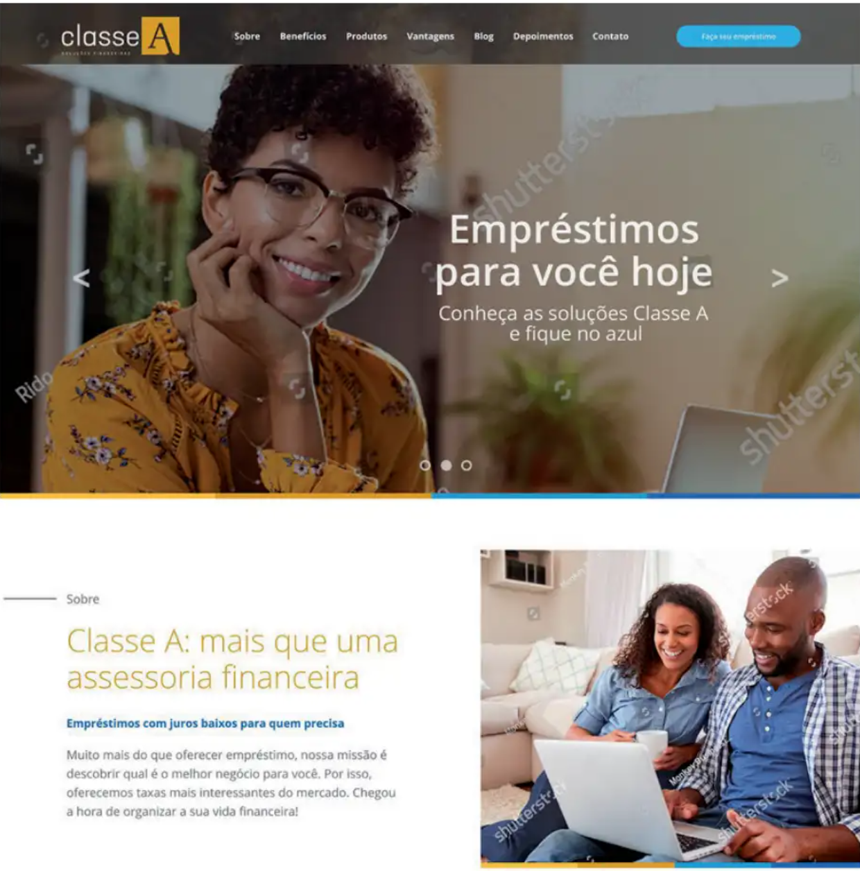 Redação, copy e design para Classe A Financeira — Classe A Financeira